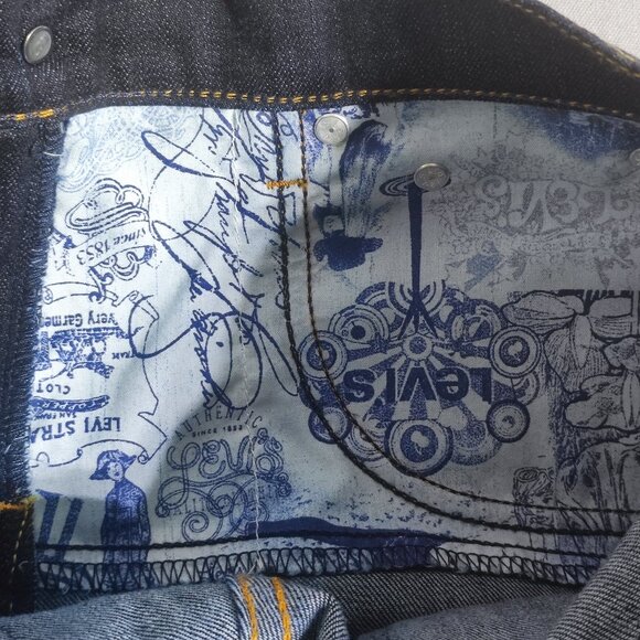 Levi's 505 jeans classic mid-rise straight leg women's size 4 M indigo blue - Picture 9 of 16